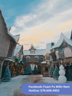 Hoàn thiện hạng mục phun PU Foam trang trí mái nhà – The K Old Town, Biên Hòa | Pu Foam Miền Nam