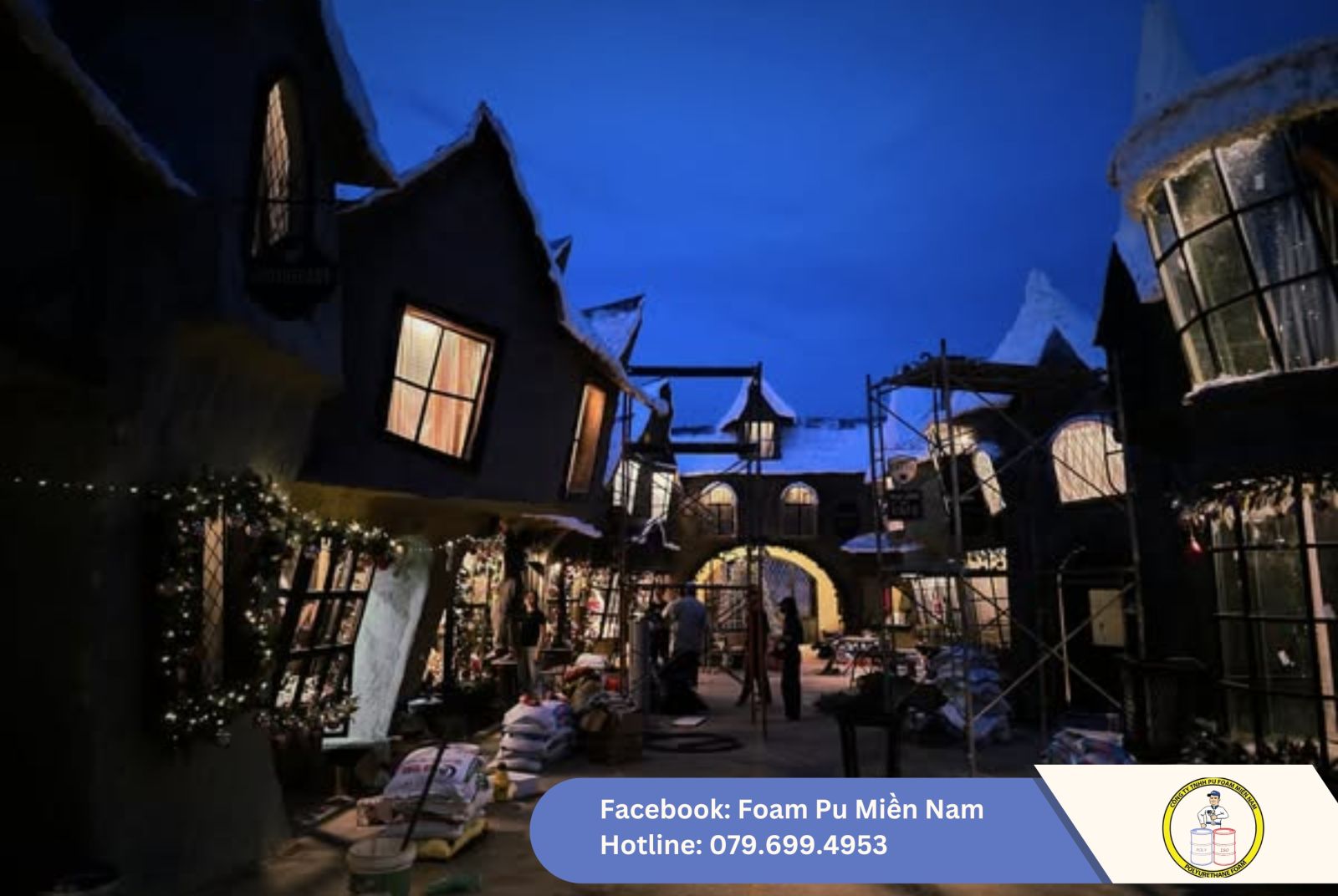 khu phố cổ tuyết nhân tạo PU Foam Miền Nam